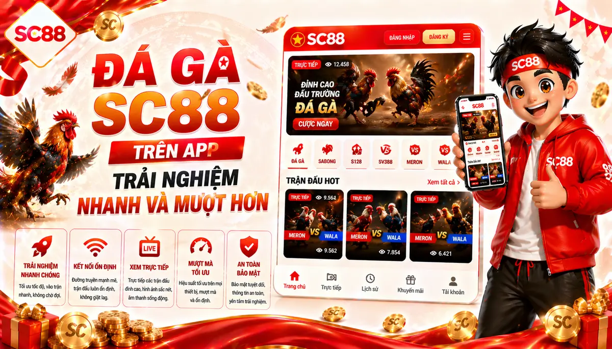 Đá gà sc88 trên app trải nghiệm nhanh và mượt hơn