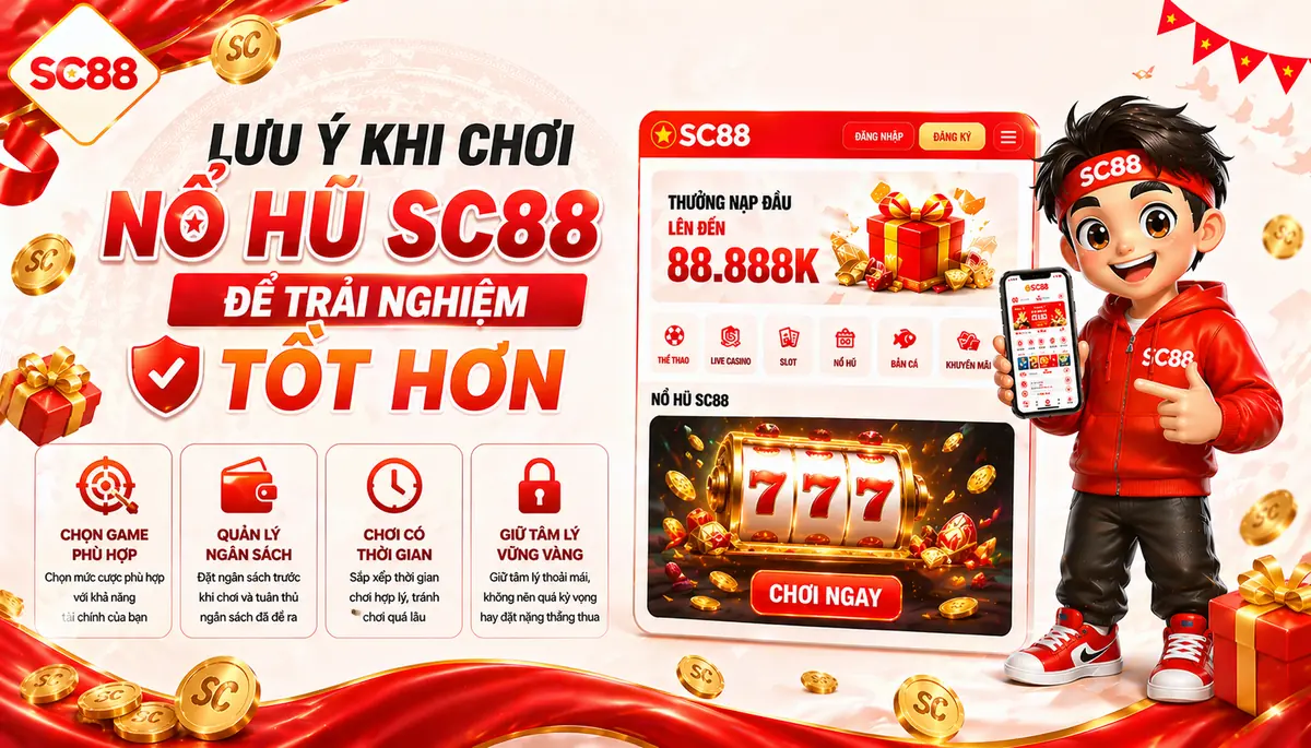 Lưu ý khi chơi nổ hũ sc88 để trải nghiệm tốt hơn