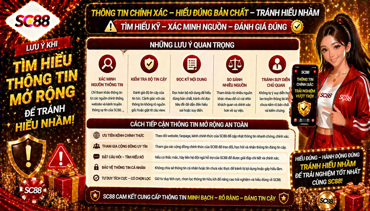 Lưu ý khi tìm hiểu thông tin mở rộng để tránh hiểu nhầm