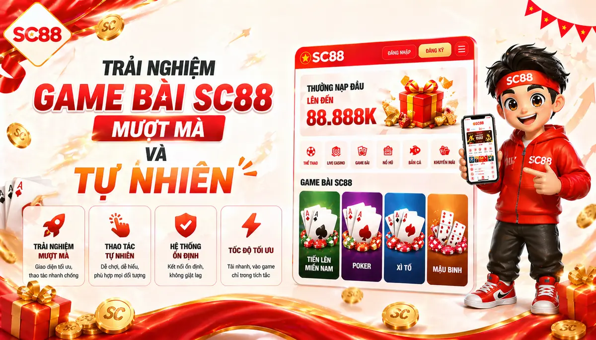 Trải nghiệm game bài sc88 mượt mà và tự nhiên