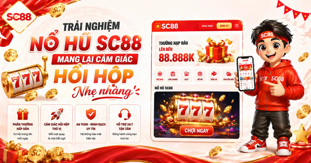 Trải nghiệm nổ hũ sc88 mang lại cảm giác hồi hộp nhẹ nhàng