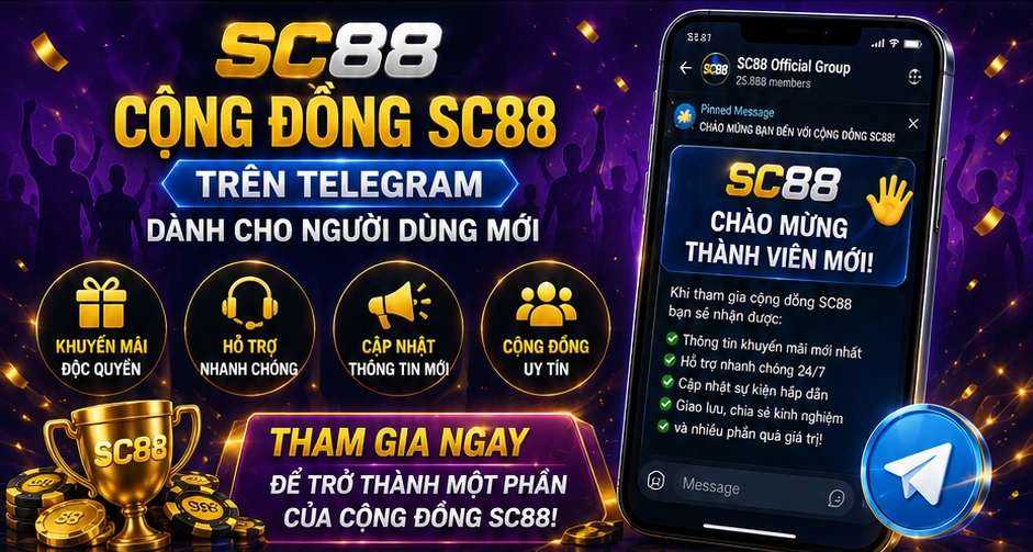 Cộng đồng SC88 trên Telegram dành cho người dùng mới